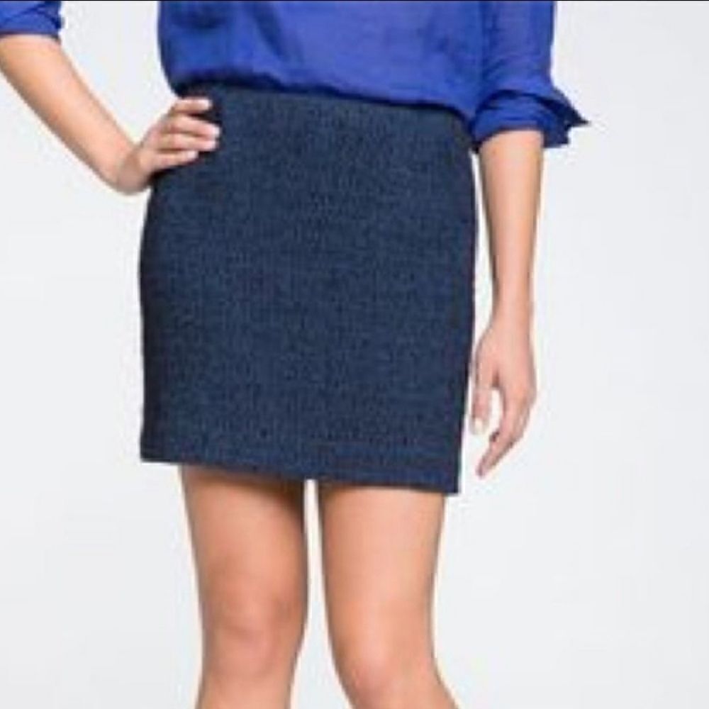 Theory blue/black tweed skirt  